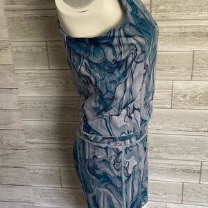 Blue and Gray Marble workout set